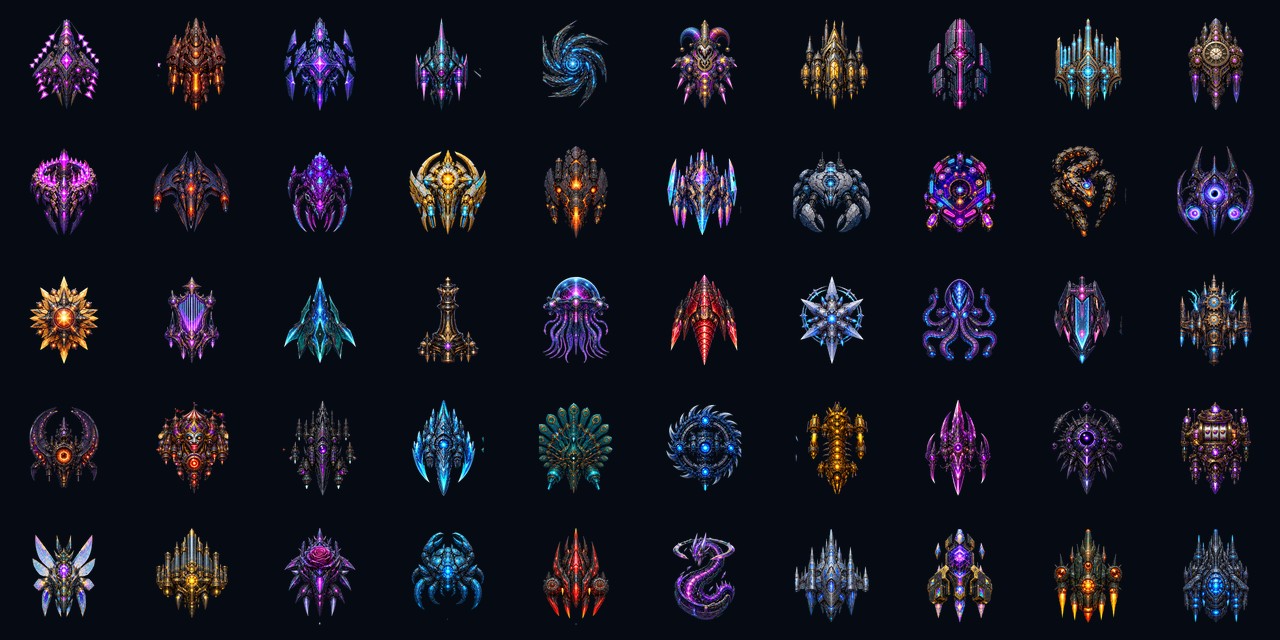 Nova Swarm boss lineup contact sheet.